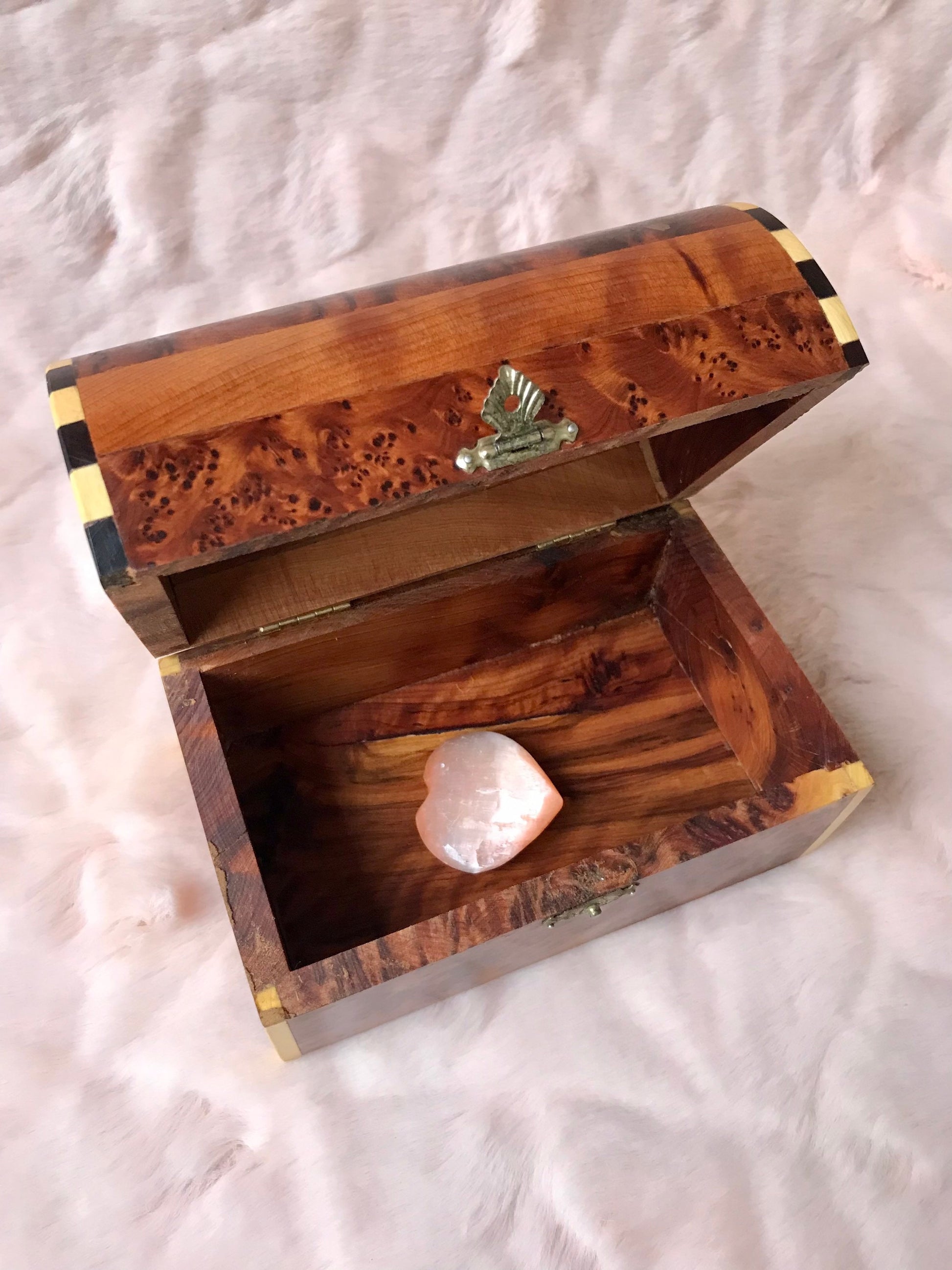 Moroccan wooden box, mexican style Jewelry storage organizer,gift treasure box burl,lockable coffer,couples gift,wedding Jewelry memory box