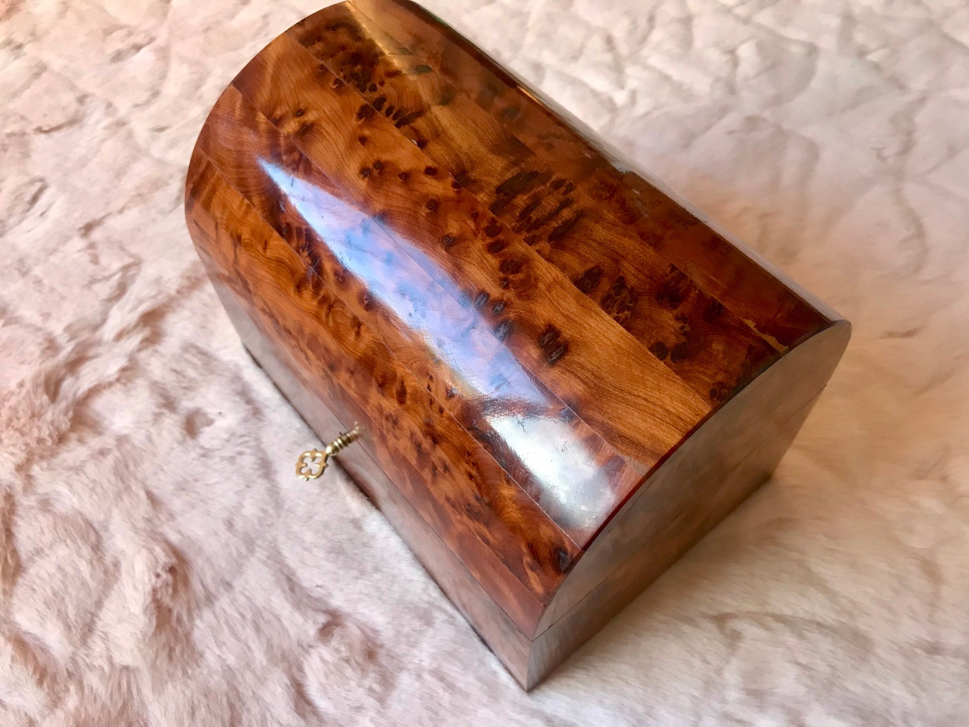 Moroccan Jewelry wooden box with key,mexican antique style organizer box,burl box,lockable coffer,couples gift,wedding Jewelry memory box