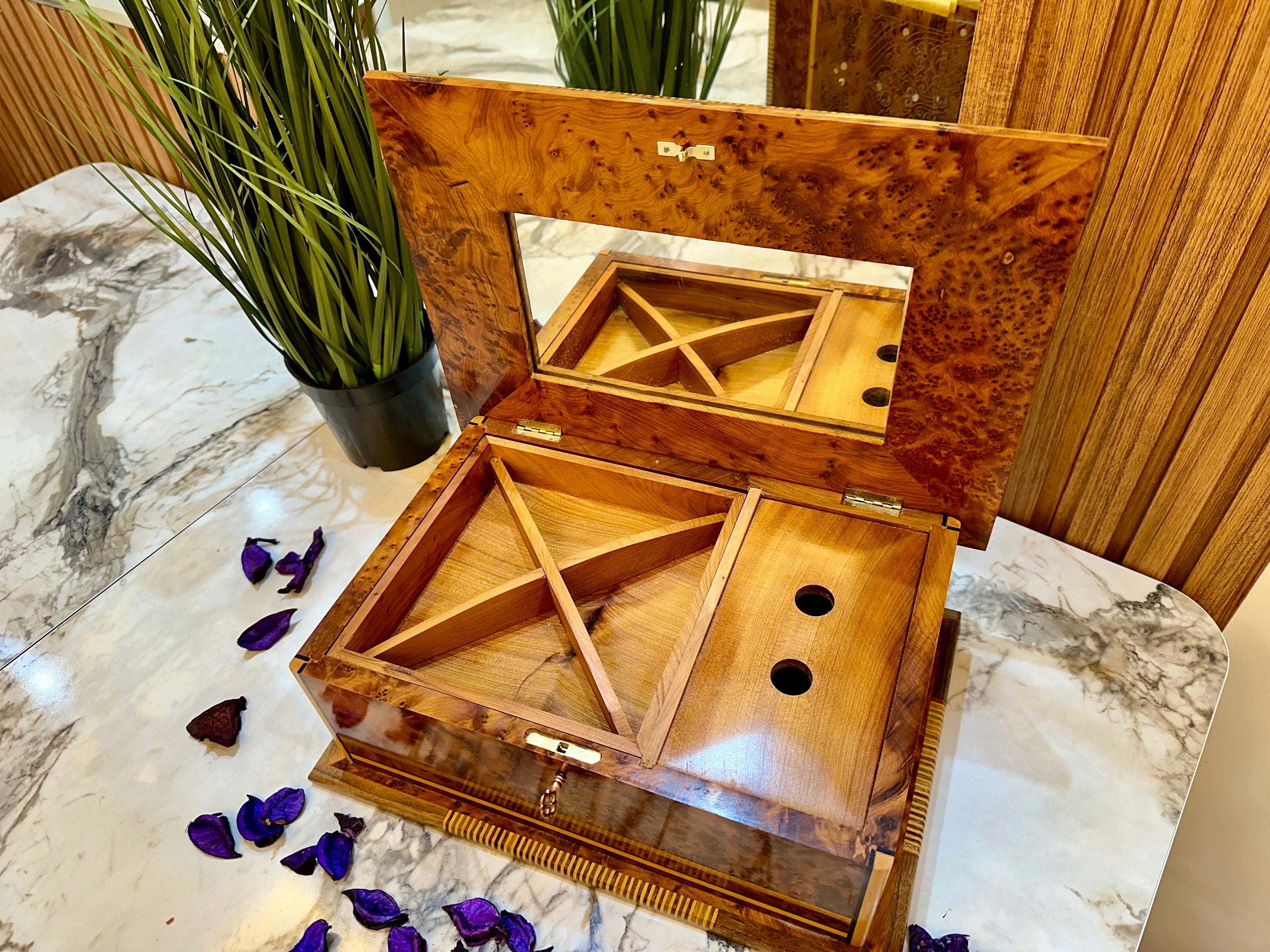 Wooden Jewelry Box Inlaid With-Mother-Of-Pearl,Jewelry offers Organizer Box,Decorative Storage Box,Large Jewelry Box,Memory Box,Christmas Gift Box