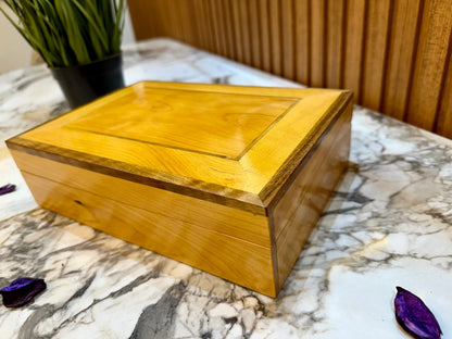 10"x7" Jewellery wooden Box,Moroccan handmade gift cedar box,keepsake couples gift,wedding memory box
