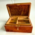 Burl Wood Box Organizer With Lock – Handmade Thuya Wooden Box - Image 5