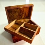 Burl Wood Box Organizer With Lock – Handmade Thuya Wooden Box - Image 7