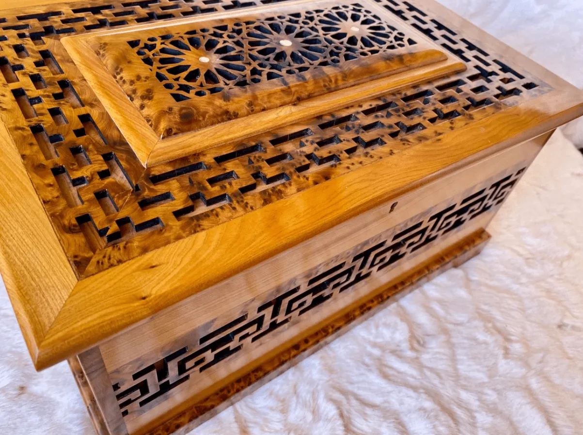 Jewelry Storage Thuya Wooden Box Organizer – Handmade Moroccan Box - Image 2