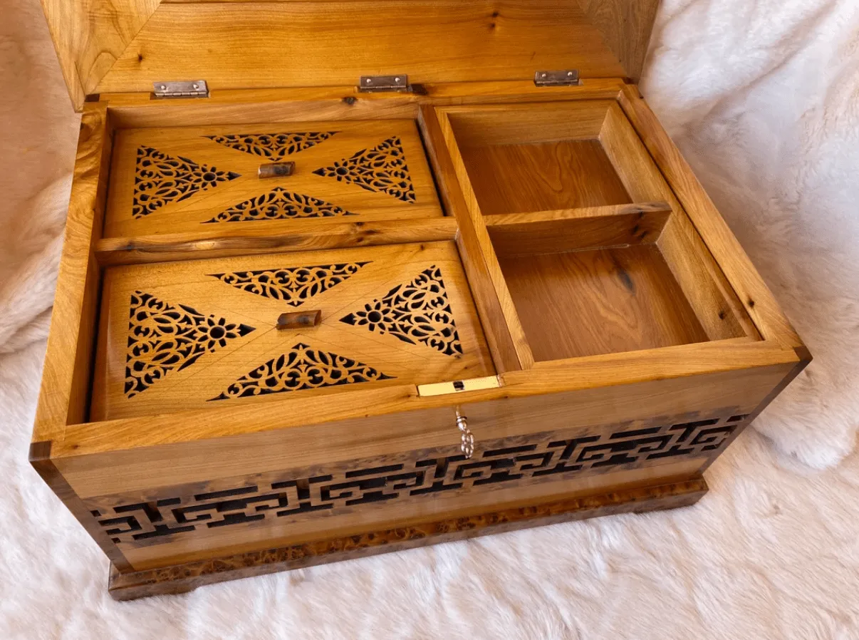 Jewelry Storage Thuya Wooden Box Organizer – Handmade Moroccan Box - Image 6
