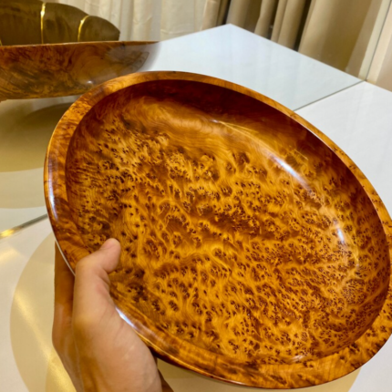 Handmade Moroccan Decor - Artisan Gifts | Authentic Home Decor 4 Serving Wooden Bowl