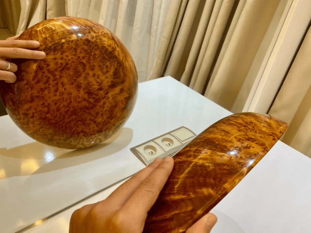 Large Wooden Bowl - Handmade Thuya Burl Bowl - Image 4