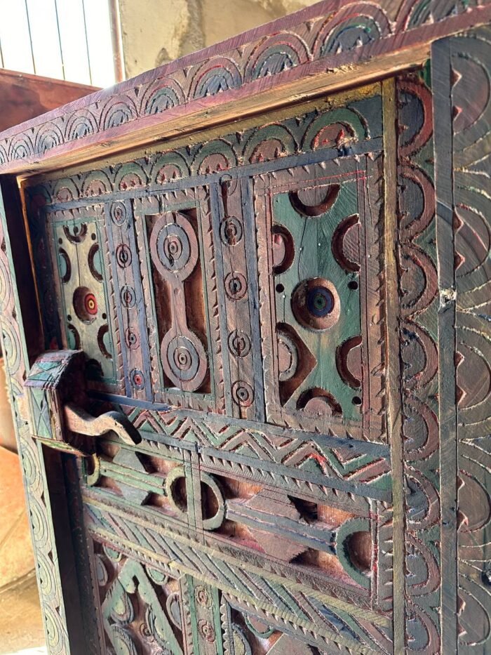 Antique Moroccan Handmade Door with Knobs – Luxury Jewelry Wooden Box