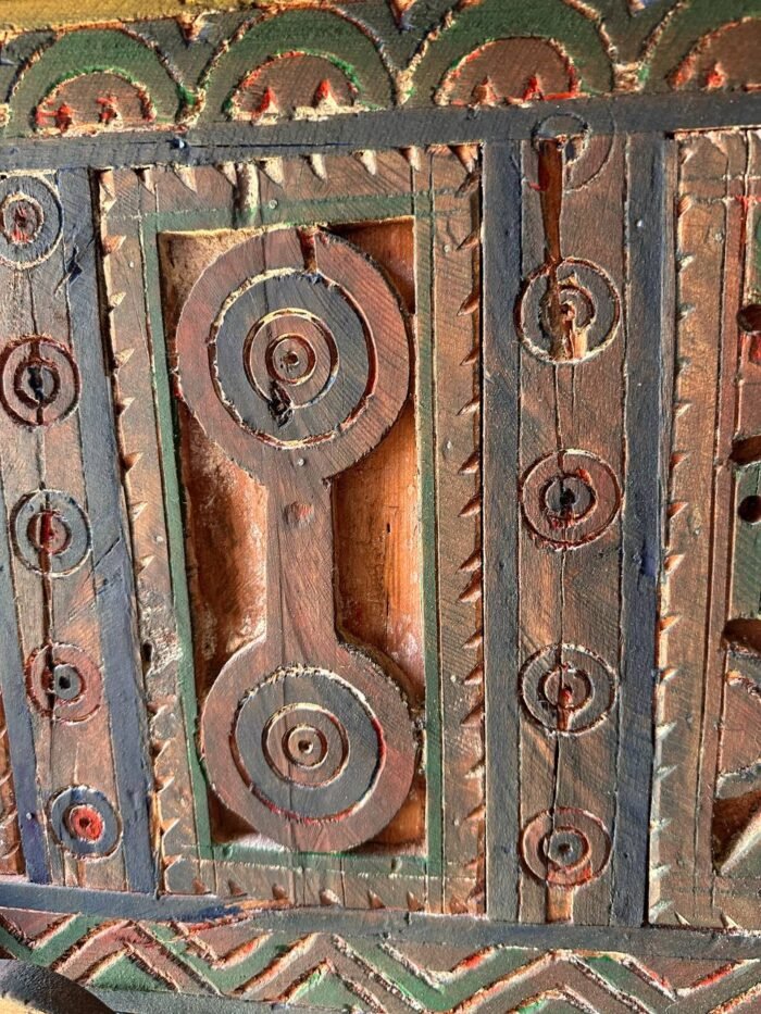 Antique Moroccan Handmade Door with Knobs – Luxury Jewelry Wooden Box