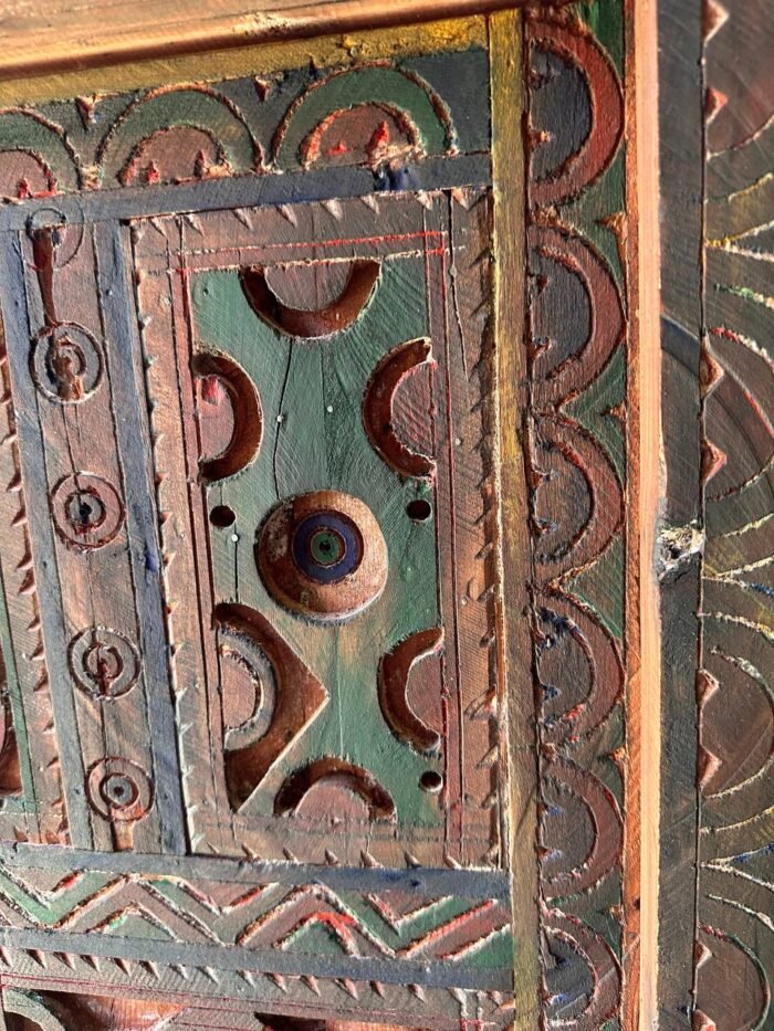Antique Moroccan Handmade Door with Knobs – Luxury Jewelry Wooden Box
