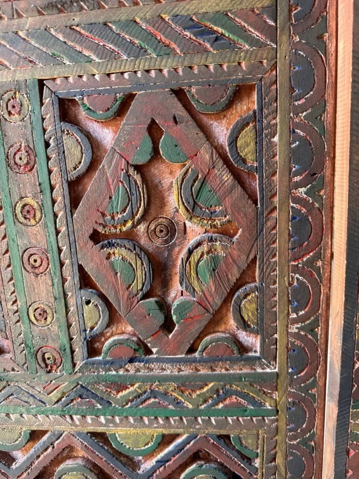 Antique Moroccan Handmade Door with Knobs – Luxury Jewelry Wooden Box