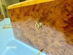 Moroccan Jewelry Box Organizer, Handcrafted Thuya Wood with Lock - Image 5