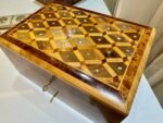 Moroccan Jewelry Box Organizer, Handcrafted Thuya Wood with Lock - Image 2