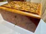 Moroccan Jewelry Box Organizer, Handcrafted Thuya Wood with Lock - Image 3