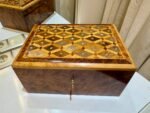 Moroccan Jewelry Box Organizer, Handcrafted Thuya Wood with Lock - Image 7