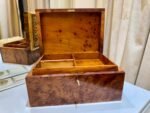 Moroccan Jewelry Box Organizer, Handcrafted Thuya Wood with Lock - Image 8