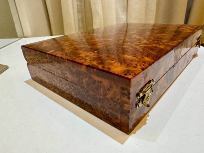 Pencil Wooden Case, Thuya Wood Pencil Box Gift Idea - Image 2