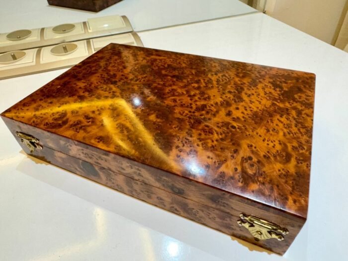 Pencil Wooden Case, Thuya Wood Pencil Box Gift Idea - Image 5