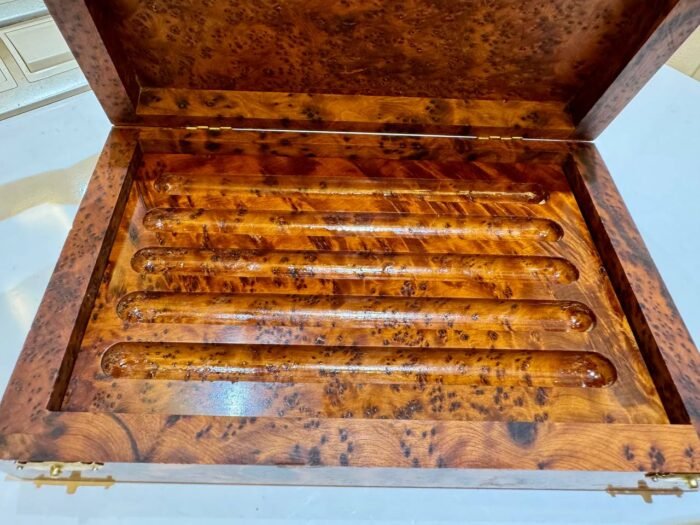Pencil Wooden Case, Thuya Wood Pencil Box Gift Idea - Image 7