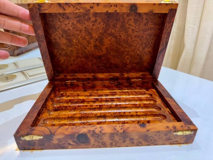 Pencil Wooden Case, Thuya Wood Pencil Box Gift Idea - Image 8