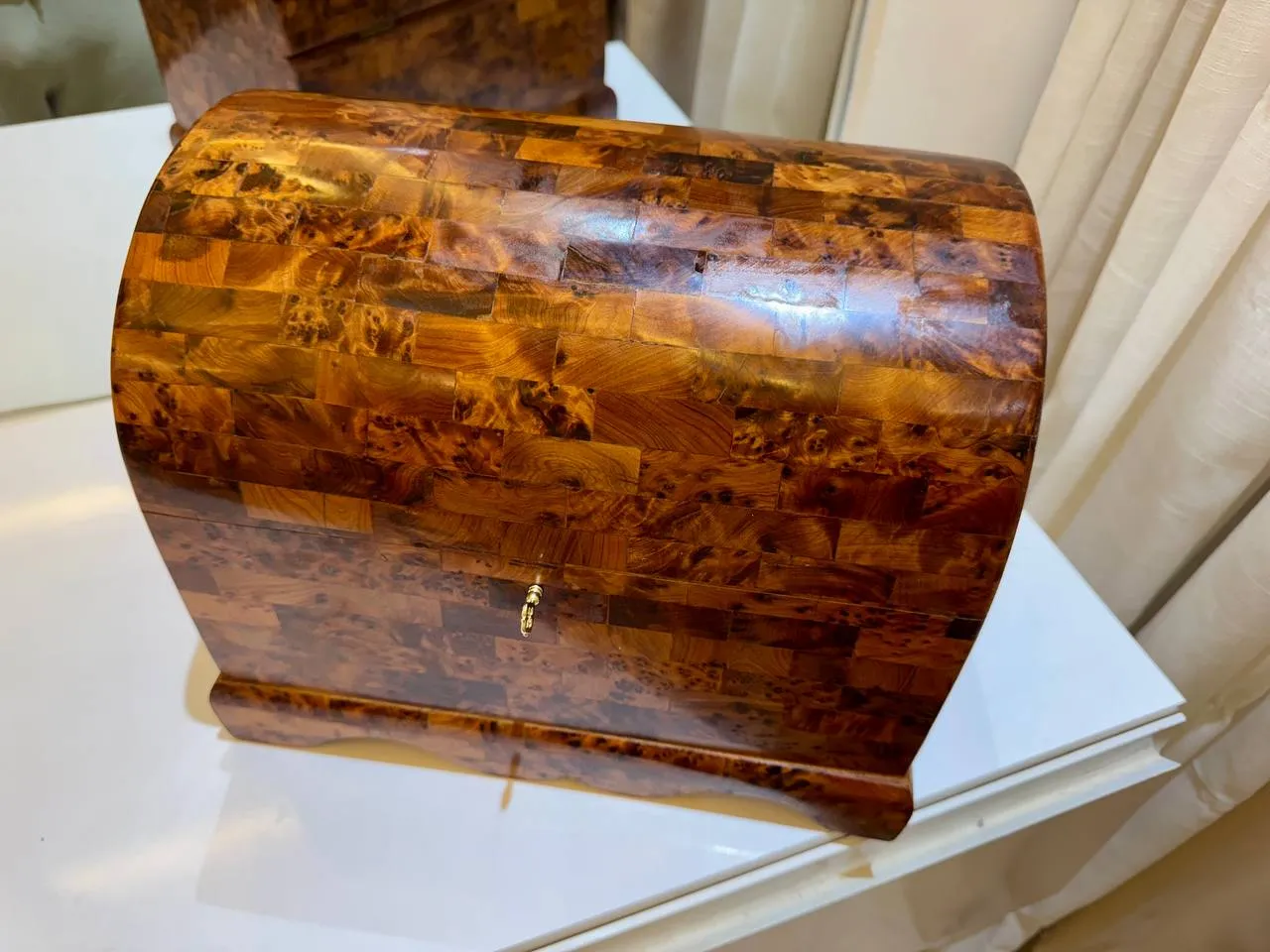 Mexican Wooden Box – Handmade Thuya Coffer Jewelry Organizer - Image 3