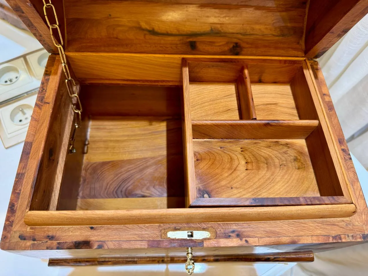 Mexican Wooden Box – Handmade Thuya Coffer Jewelry Organizer - Image 10