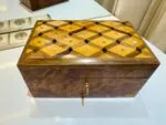 Gift Wooden Box Organizer With Key – Handmade Thuya Wood Box - Image 4