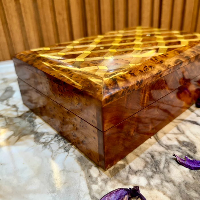 wooden burl Jewelry Box organizer Wedding gift idea decorative box – Luxury Jewelry Wooden Box