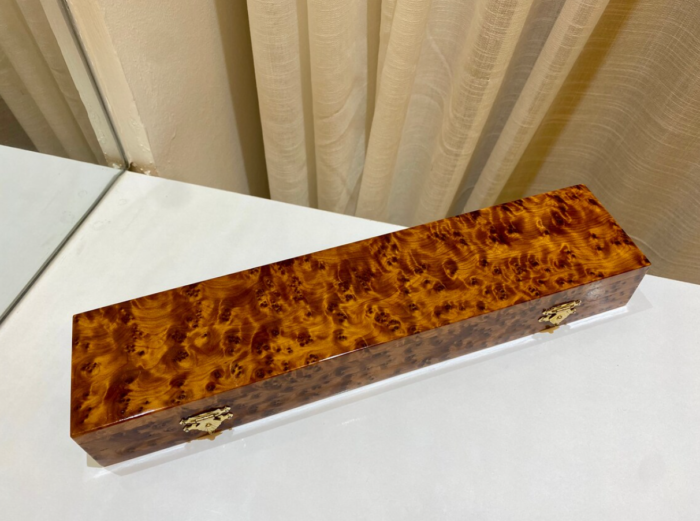 Handcrafted Thuya Wood Decorative Box Elegant and Secure – Luxury Jewelry Wooden Box