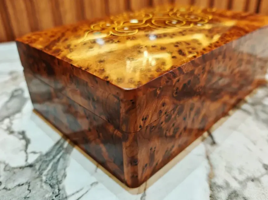 Wooden Trinket Box - Handmade Moroccan Thuya Small Box - Image 4