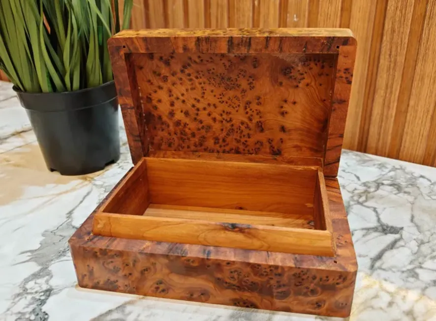 Wooden Trinket Box - Handmade Moroccan Thuya Small Box - Image 6