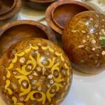 Round Thuya Wood Jewelry Box