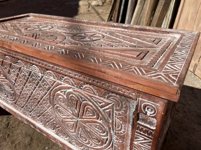 Handmade Berber Storage , Custom Moroccan Wood Cabinet , Elegant Rustic Boho Furniture – Luxury Jewelry Wooden Box