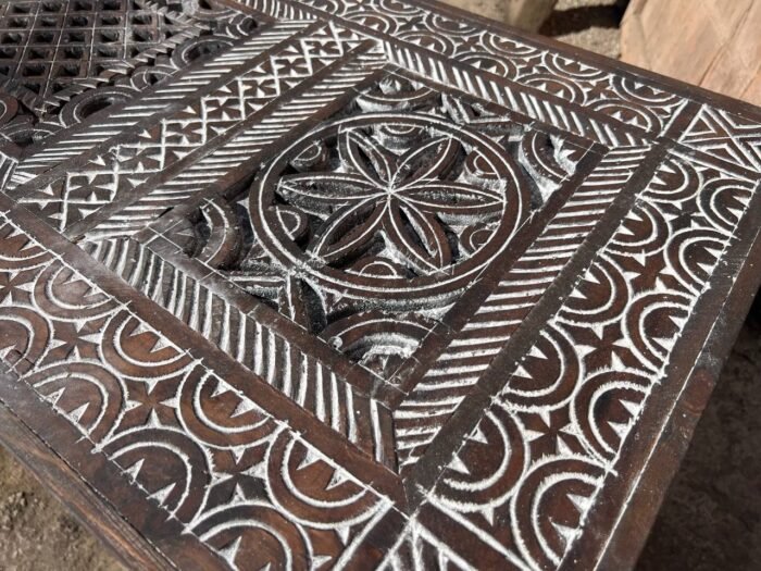 Handmade Vintage Wood Cabinet Carved Storage Chest – Luxury Jewelry Wooden Box