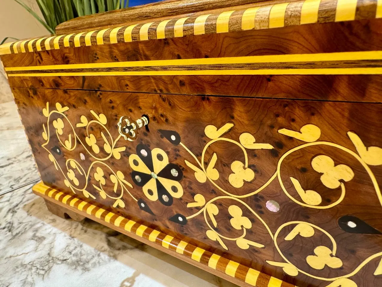 Wooden Box With Lid - Handmade Thuya Keepsake Box - Image 2