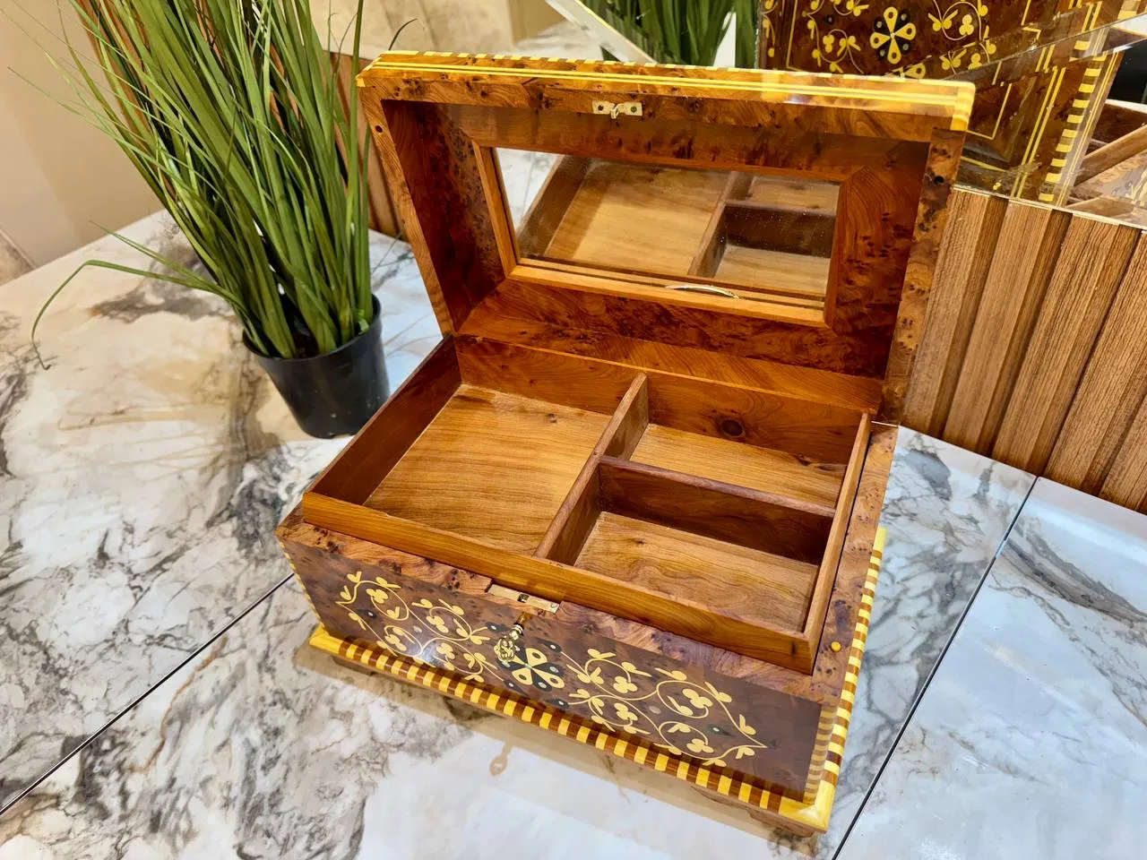 Wooden Box With Lid - Handmade Thuya Keepsake Box - Image 8