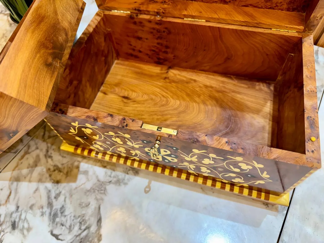 Wooden Box With Lid - Handmade Thuya Keepsake Box - Image 10