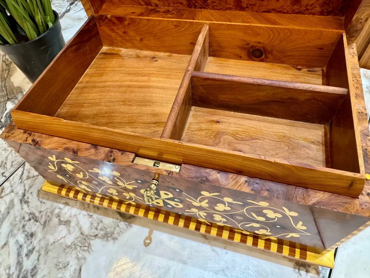 Wooden Box With Lid - Handmade Thuya Keepsake Box - Image 9