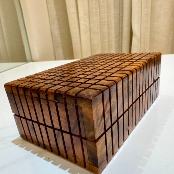 Handcrafted Thuya Wood Secret Hidden Box Decorative – Luxury Jewelry Wooden Box