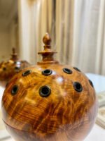 Handcrafted Ball thuya Wood Incense Burner with Slow Release Tub Feature - Image 11