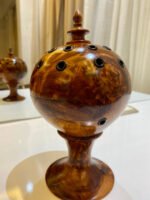 Handcrafted Ball thuya Wood Incense Burner with Slow Release Tub Feature - Image 7