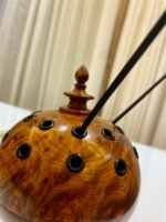 Handcrafted Ball thuya Wood Incense Burner with Slow Release Tub Feature - Image 4
