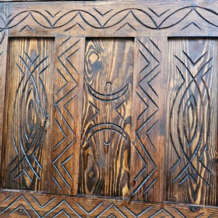Hand Carved Moroccan Door with Knobs, Timeless Elegance for Your Space – Luxury Jewelry Wooden Box