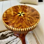 round wooden coffee table