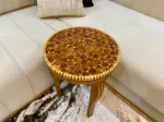 Solid Wood Coffee Table - Handmade Moroccan Inlay Table - Image 4