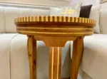 Solid Wood Coffee Table - Handmade Moroccan Inlay Table - Image 5
