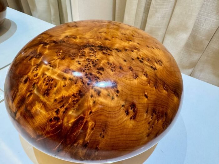 Round Box Thuya Wood Jewelry Box Elegant Gift – Authentic Home Decor