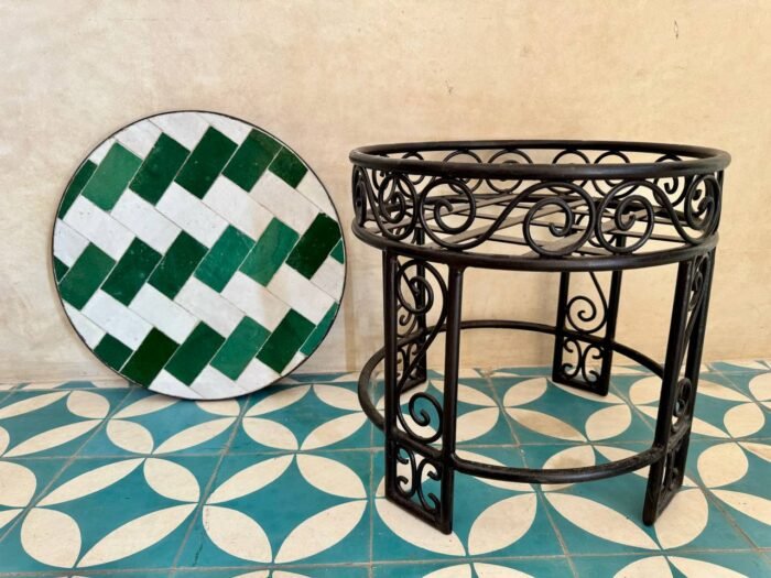Mosaic coffee Table Handmade Moroccan Round Table for Patio & Indoor - Image 6