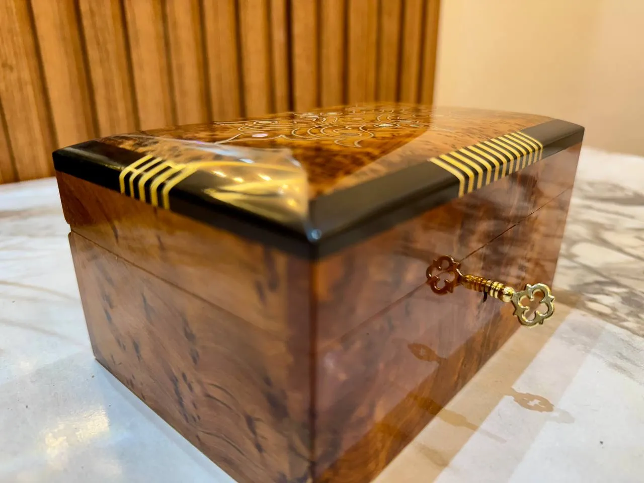 Wooden Memory Box - Handmade Thuya Keepsake Box - Image 7
