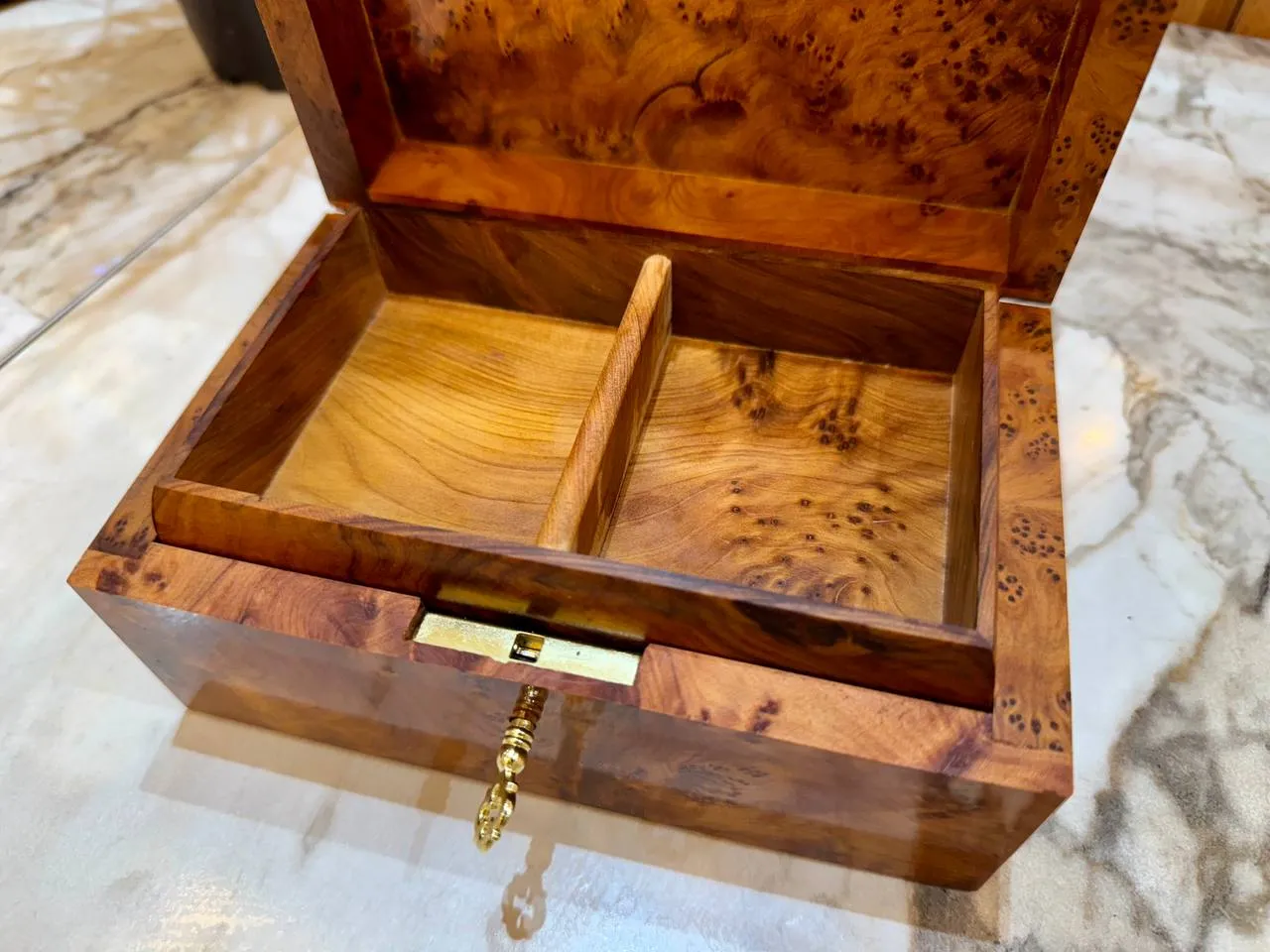 Wooden Memory Box - Handmade Thuya Keepsake Box - Image 9