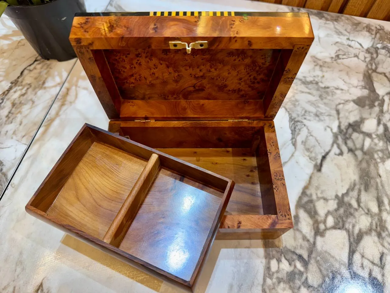 Wooden Memory Box - Handmade Thuya Keepsake Box - Image 10